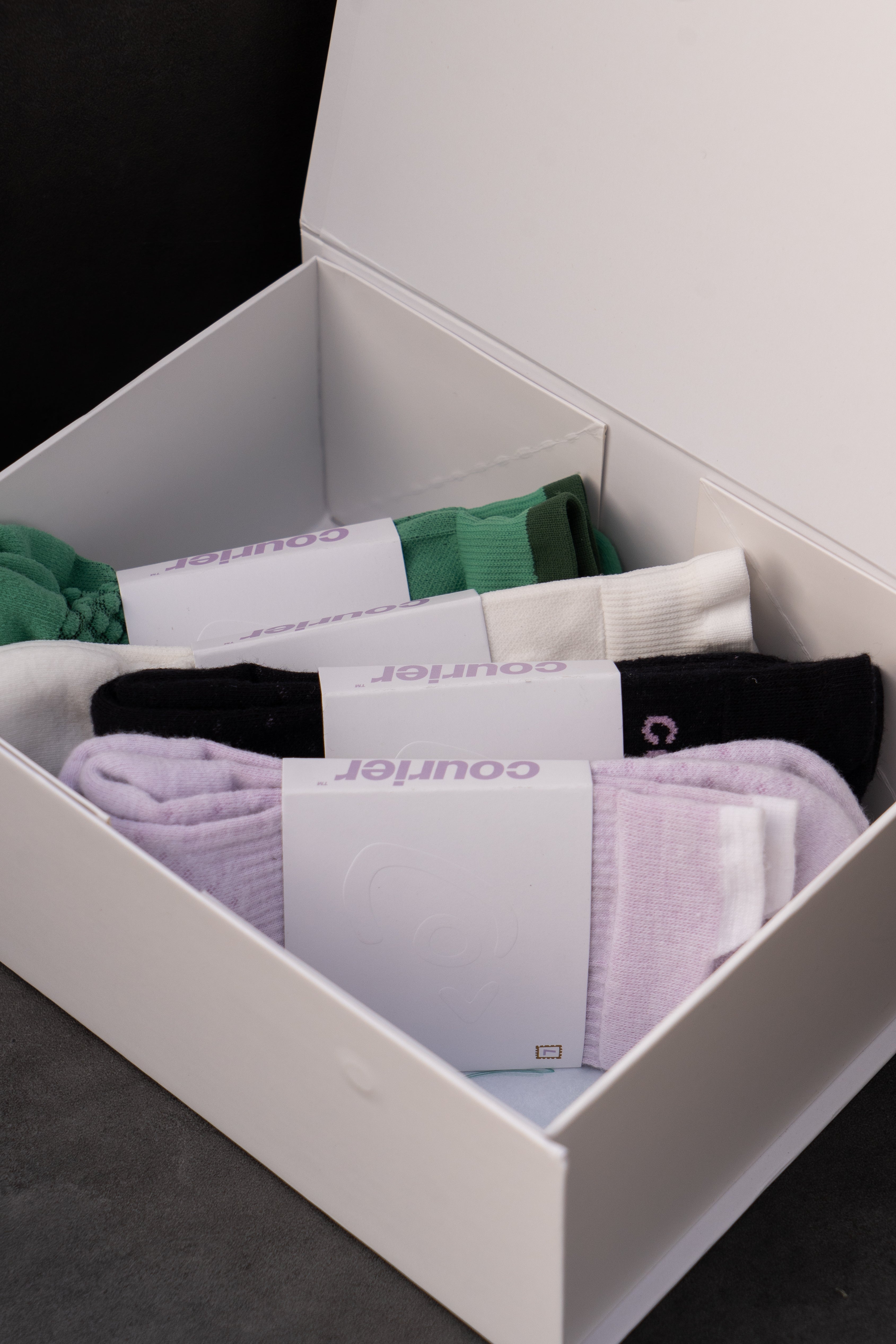 courier socks gift box