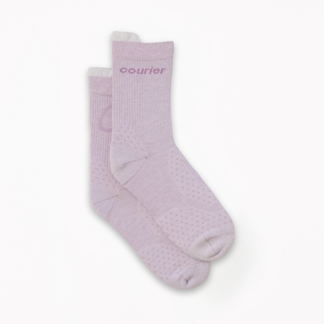 courier lavender lofi socks