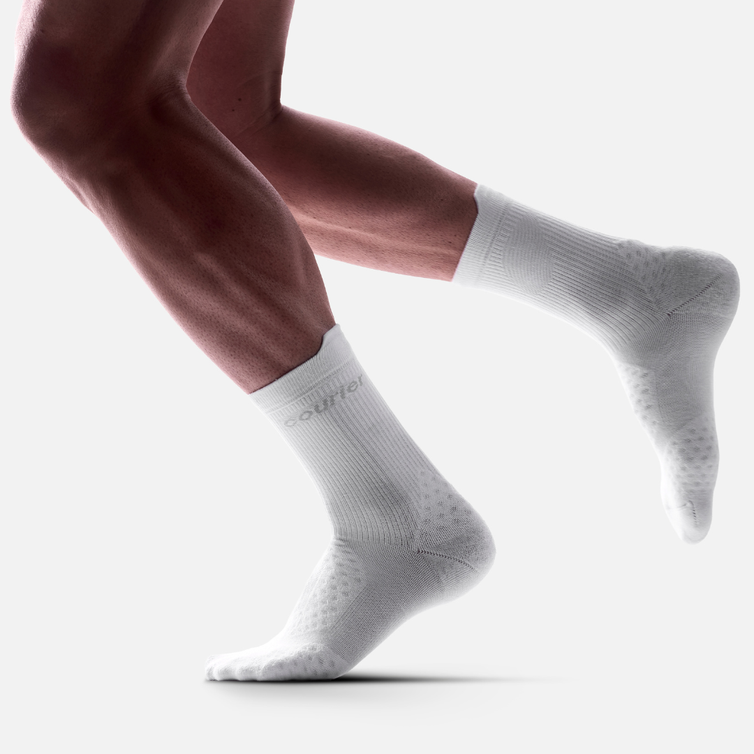 courier white lofi socks