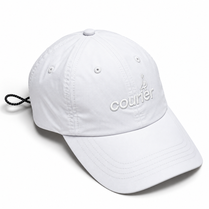 white courier run hat