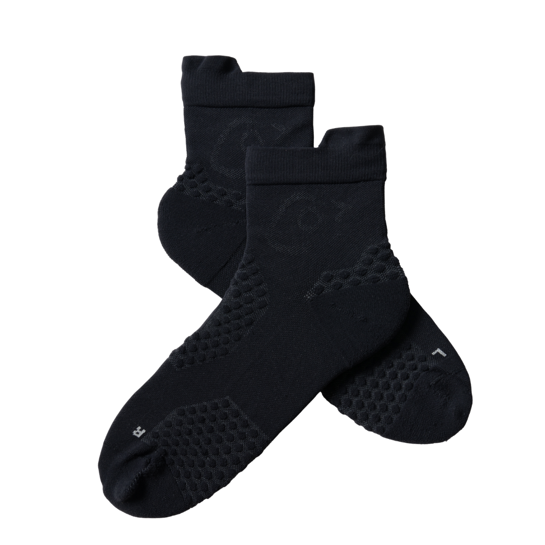black HiFi quarter running sock