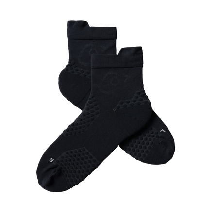 black HiFi quarter running sock