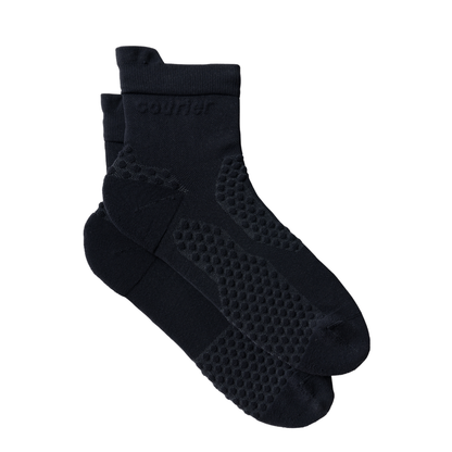 black HiFi quarter running sock