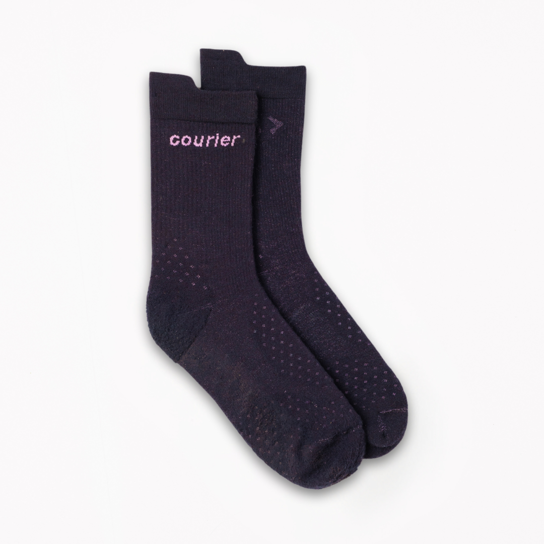 courier black LoFi socks