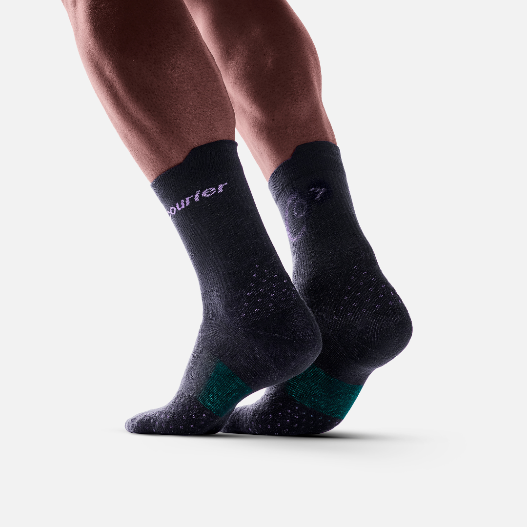 courier black lofi socks