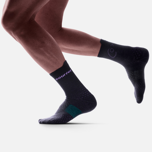 courier black lofi socks