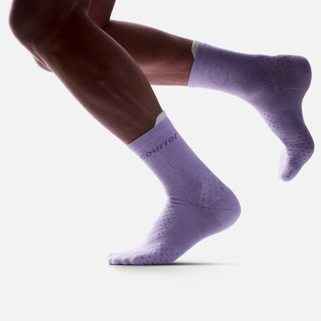 courier lavender lofi socks