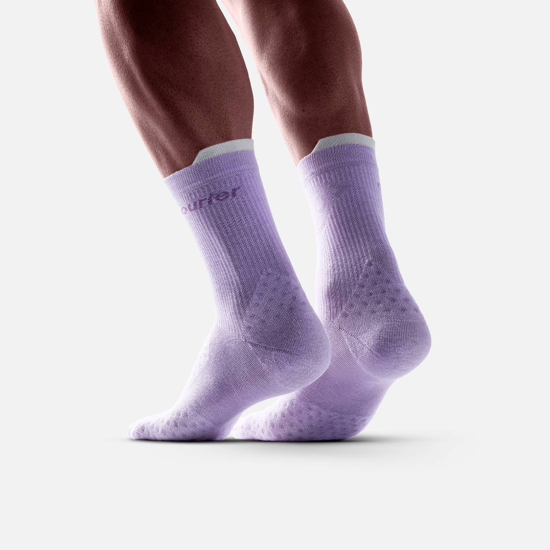 courier lavender lofi socks