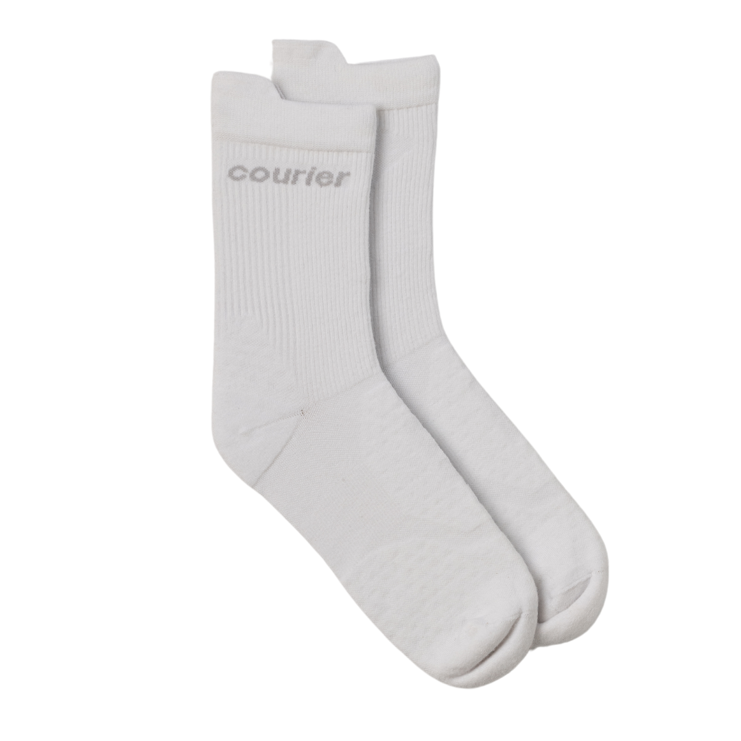 courier white lofi socks