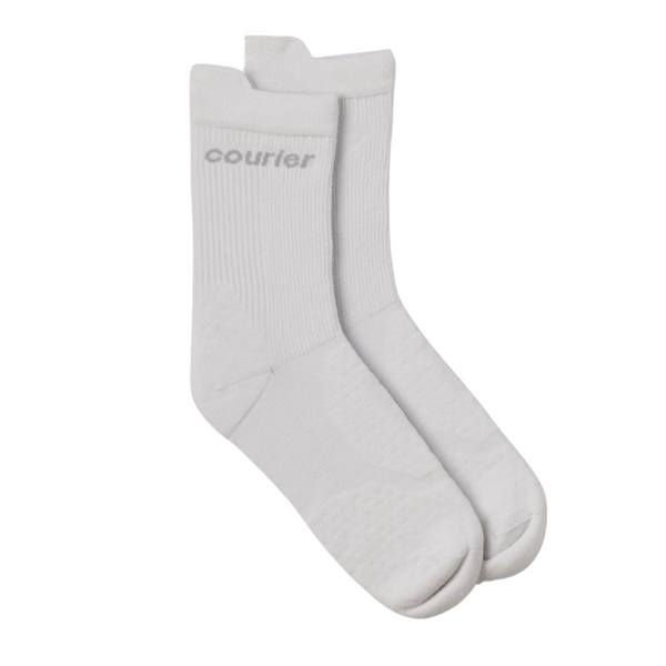 courier white lofi socks